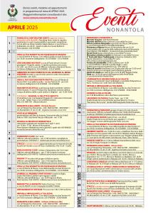 Calendario iniziative Aprile 2025
