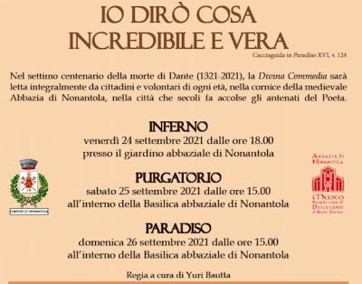 Maratona dantesca, a Nonantola dal 24 al 26 settembre foto 