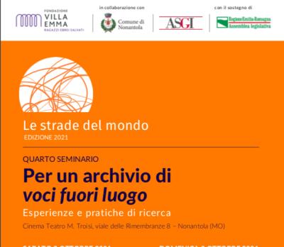 Per un archivio di voci fuori luogo, seminario al Teatro Troisi il 2 e 3 ottobre foto 