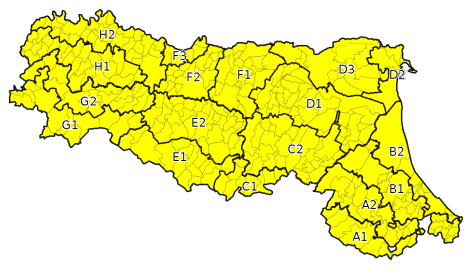 Allerta gialla per criticita  temporali - Emissione 15/06/2022 foto 