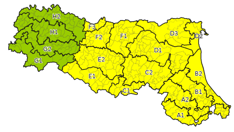 Allerta gialla per criticita  temporali e vento - Emissione 07/07/2022 foto 