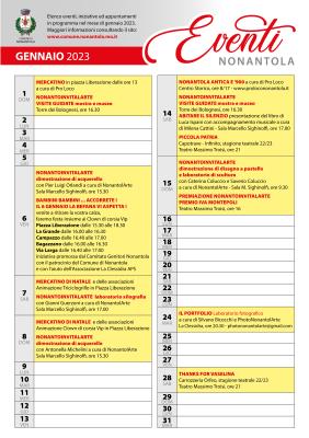 Calendario iniziative a Nonantola: Gennaio 2023 foto 