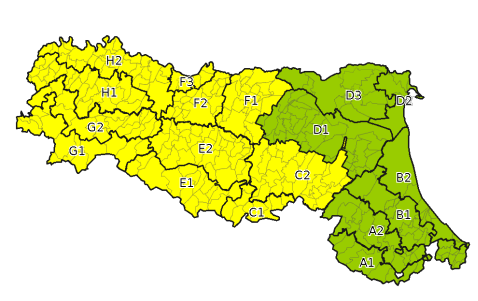 Allerta gialla criticita  per Temporali - Emissione 06/04/2023 foto 