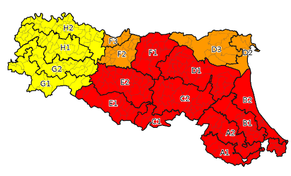 Allerta rossa per criticità idraulica - Emissione 16/05/2023 ore 12:11 foto 