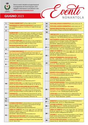 Calendario iniziative a Nonantola, Giugno 2023 foto 