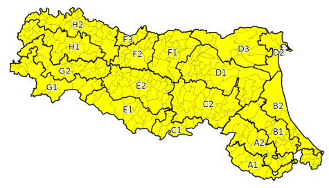 Allerta gialla per criticità temporali - Emissione 01/06/2023 foto 