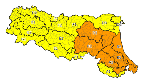 Allerta gialla per criticità temporali - Emissione 02/06/2023 foto 