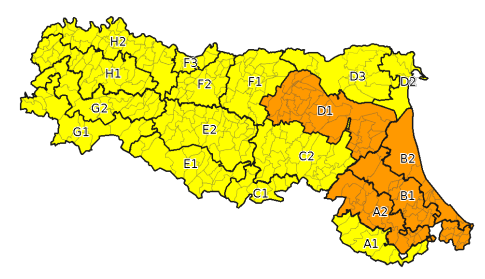 Allerta gialla per criticità temporali - Emissione 04/06/2023 foto 