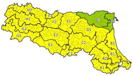 Allerta gialla per criticità per temporali - Emissione 06/06/2023 foto 