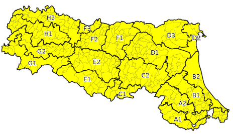 Allerta gialla per criticità per temporali - Emissione 12/06/2023 foto 