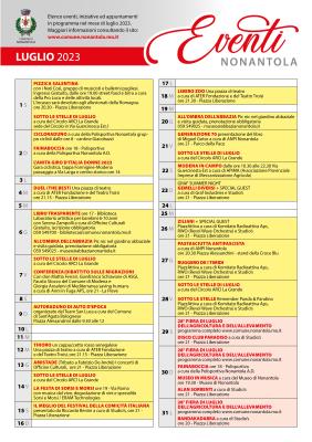 Calendario iniziative a Nonantola, Luglio 2023 foto 