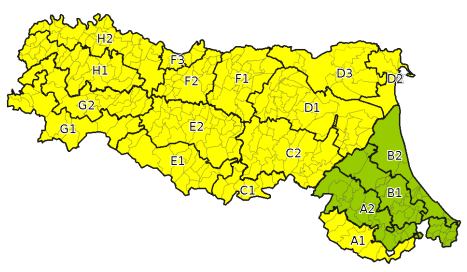 Allerta gialla per criticità per temporali - Emissione 14/09/2023 foto 