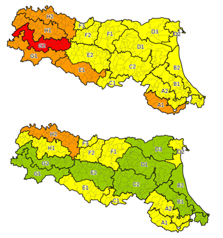 Allerta gialla per criticità per temporali e idraulica - Emissione 24/10/2023 foto 