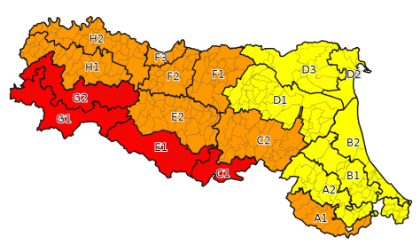 Allerta -gialla per criticità idraulica- arancione per temporali- Emissione 29/10/2023 foto 