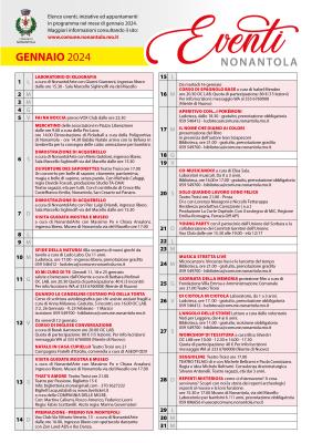 Calendario iniziative a Nonantola, Gennaio 2024 foto 
