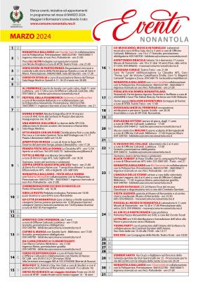 Calendario iniziative a Nonantola, Marzo 2024 foto 