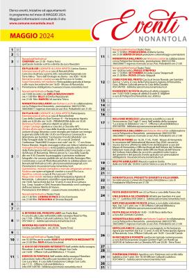 Calendario iniziative a Nonantola