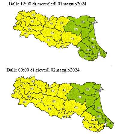 Allerta gialla per criticità idraulica - Emissione 01/05/2024 foto 