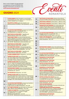 Giugno 2024, calendario iniziative  foto 