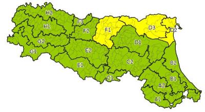 Allerta gialla per criticità per temporali - Emissione 26/06/2024 ore 12 foto 