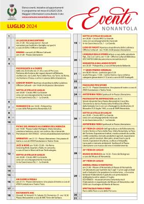 Luglio 2024, calendario iniziative a Nonantola foto 