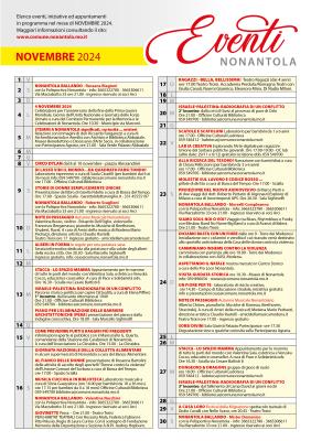 Novembre 2024, Calendario iniziative a Nonantola foto 