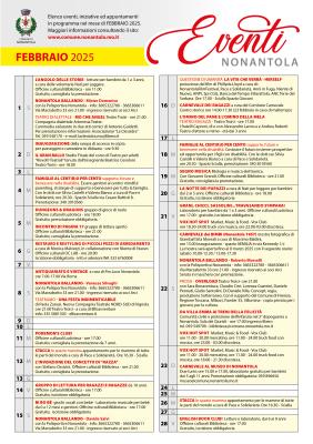 Calendario iniziative a Nonantola a Febbraio 2025  foto 