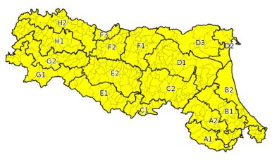 Allerta gialla per criticita  per temporali – Emissione 20/04/2021 foto 