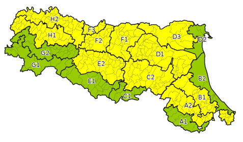 Allerta gialla per criticità per temperature estreme/ondata di calore - Emissione 14/08/2021