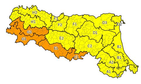 Allerta gialla per criticita' per vento - Emissione 15/09/2021