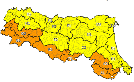 Allerta temporali - Emissione 16/09/2021