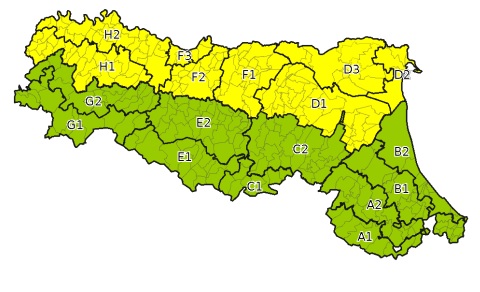 Allerta gialla per criticita' temporali - Emissione 04/06/2022