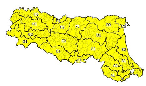 Allerta gialla per criticita' temporali - Emissione 27/06/2022