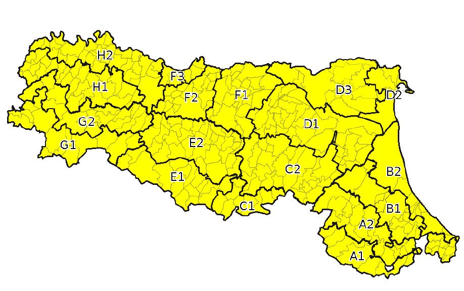 Allerta gialla per criticita' temporali - Emissione 05/07/2022