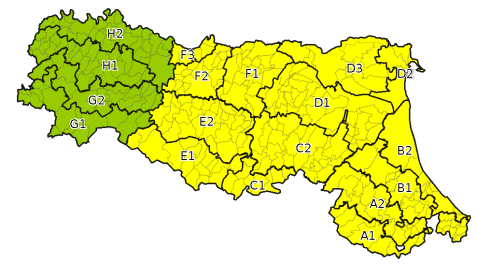 Allerta gialla per criticita' temporali e vento - Emissione 07/07/2022