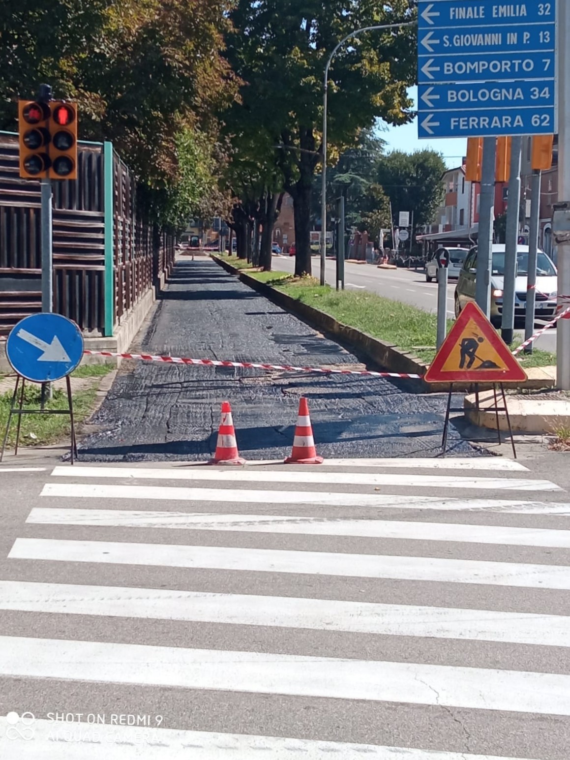 Lavori di riqualificazione delle piste ciclabili all'ingresso del paese