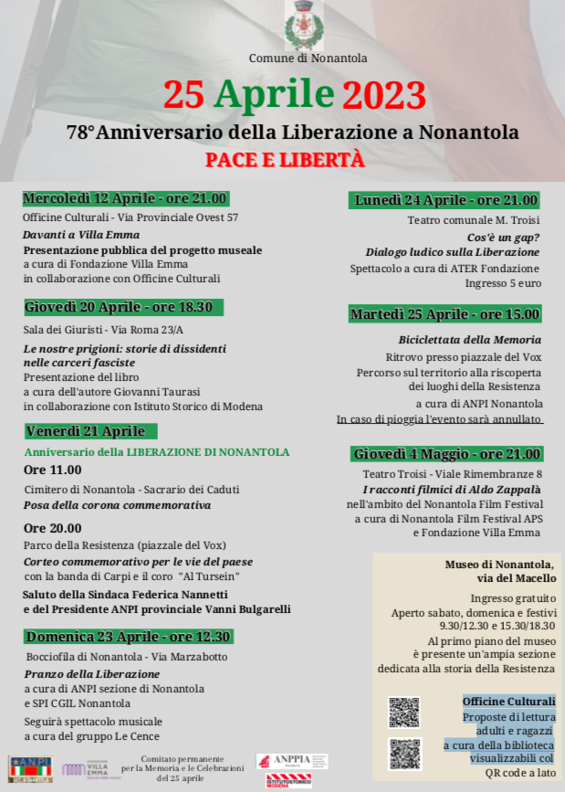 78°Anniversario della Liberazione a Nonantola, le iniziative
