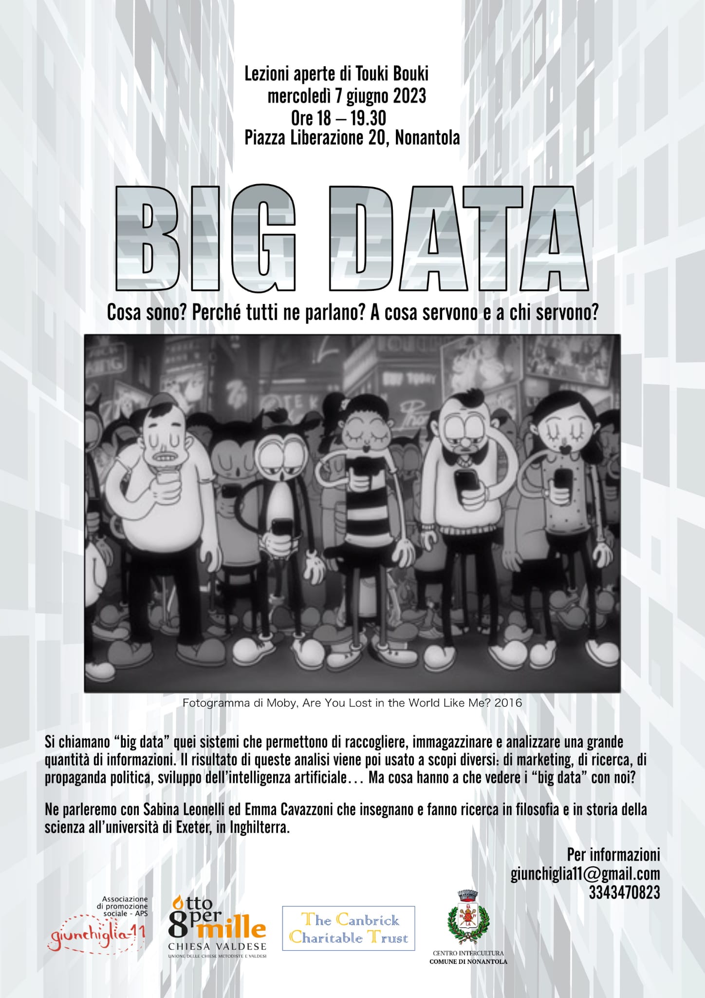 Big Data, lezioni aperte di Touki Bouki il 7 giugno