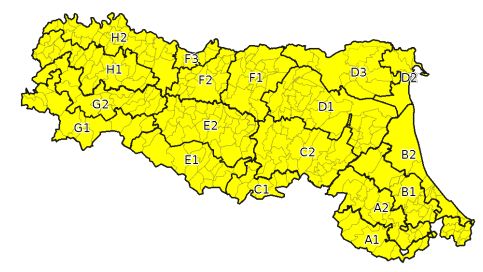 Allerta gialla per criticità per temporali - Emissione 02/09/2024
